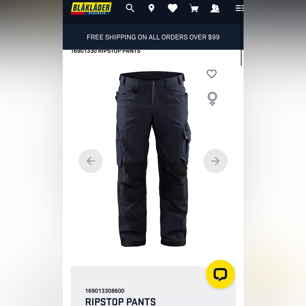 Blaklader Workwear Ripstop Pant
34x34